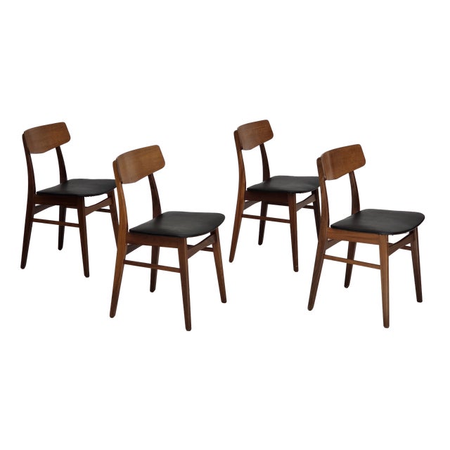Vintage Danish Dining Chairs in Teak by Findahl Møbelfabrik, 1960s, Set of 4 For Sale
