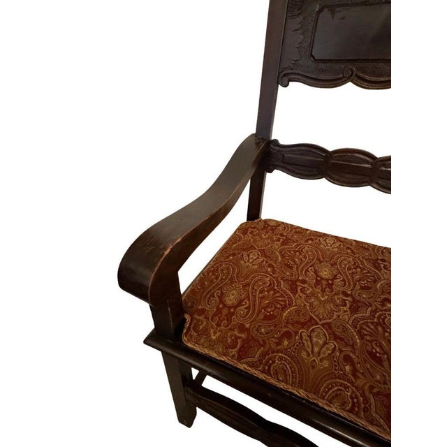 1950s Vintage Italian Throne Chair For Sale - Image 11 of 14