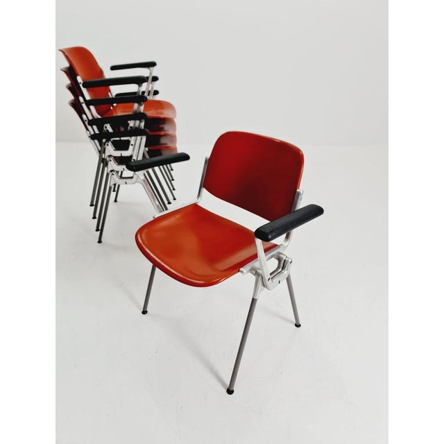 Italian Castelli arm chairs by Giancarlo Piretti, 1970s This stunning conference Armchairs manufactured by Castelli...