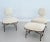 Mid-Century Italian Wood & Bouclé Slipper Chairs & Footstool, 1950, Set of 3 For Sale - Image 12 of 18