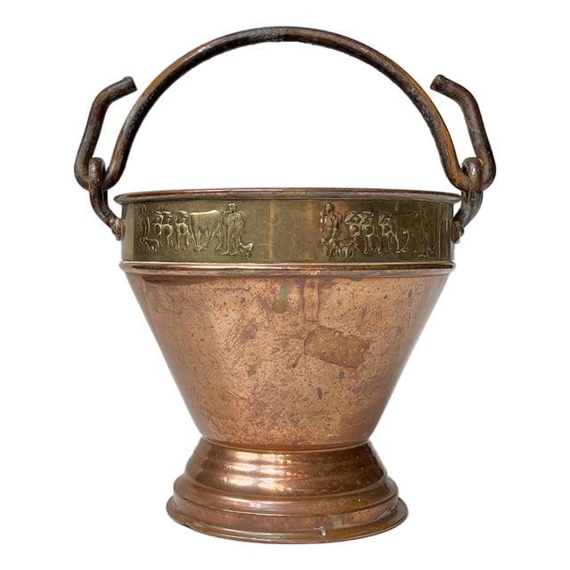 Vintage Swiss Mechanical Music Copper Bucket by Stockli Netstal, 1960s For Sale