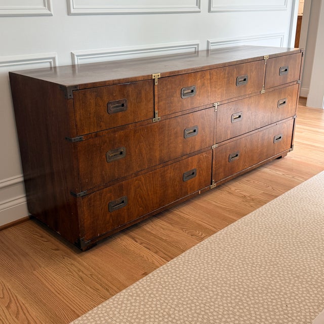 Mid-Century Henredon 7 Drawer Dresser These are iconic and always appreciated for their easily identifiable brass accents...