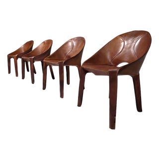 Set of Four Lira e Liuto CAB-K5 Chairs by Mario Bellini for Cassina, Italy, 1980s For Sale
