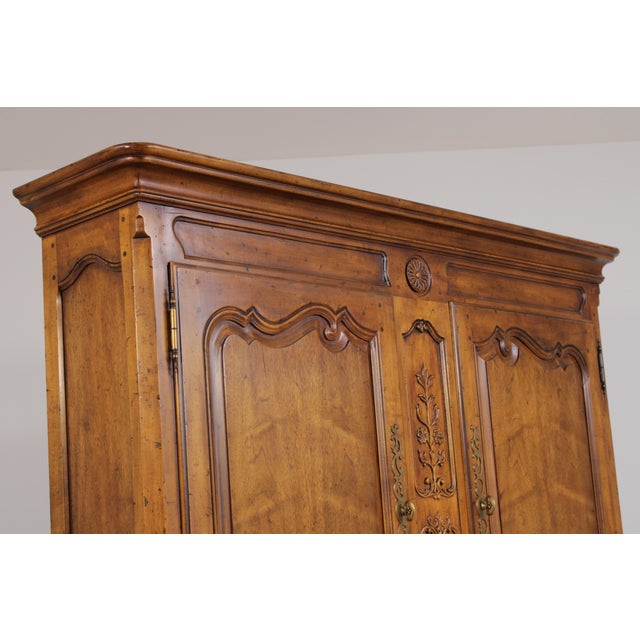 Henredon Large French Style Walnut Secretary Desk For Sale - Image 11 of 18