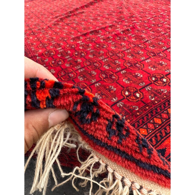 Bokhara Vintage Hand Knotted Ersari Rug For Sale - Image 6 of 7