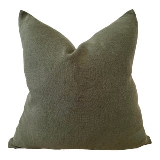 Belgian Linen Pillow Cover in Forest For Sale