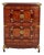 Korean Brass Mounted Elm Chest on Chest For Sale