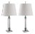 24 Inch H Crystal Table Lamp in Clear - a Pair For Sale