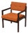 Vintage Armchairs with Wengé Frame, 1970s For Sale