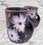 Black Mid-Century Vallauris Black White Floral Blossoms Terracotta Mugs- A Pair For Sale - Image 8 of 18