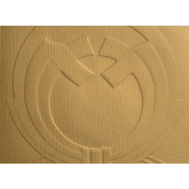 Late 20th Century Patricia A. Pearce "Noshi" Embossed Symbolic Composition (Bronze Version) circa 1980s For Sale - Image 5 of 6