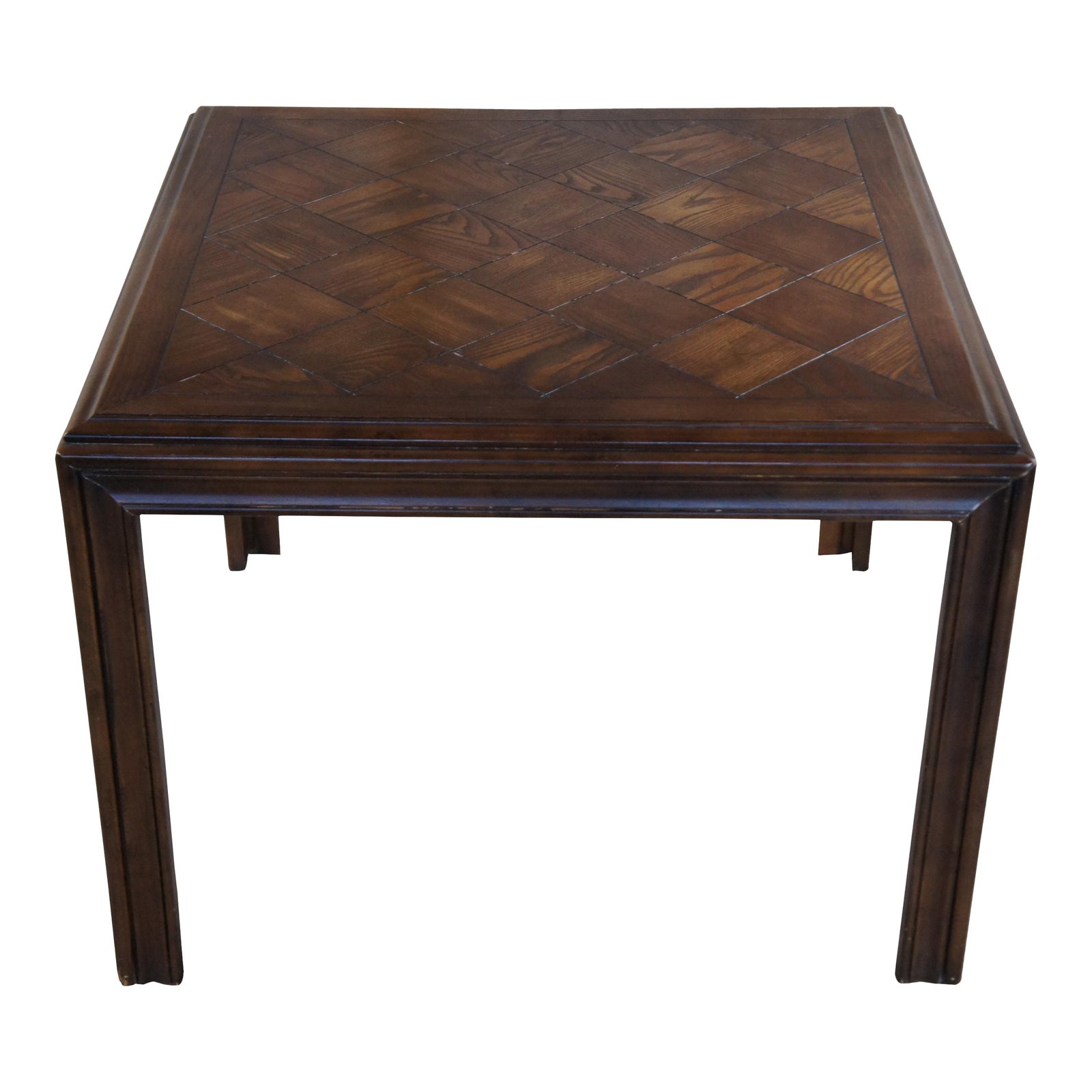 Mid Century Modern Lane Parsons Style Oak Parquetry Dining Table Chairish