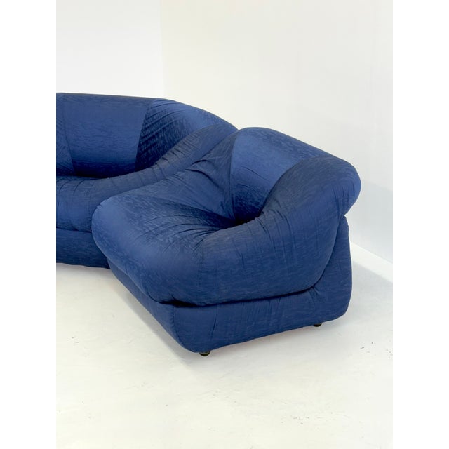 Space Age Blauwe Armchairs by Airborne, 1970s For Sale - Image 6 of 13