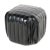 The Minimalist Italian design. Wrapped in black patent leather stools or poufs on wood feet. Quilted with a modern square...