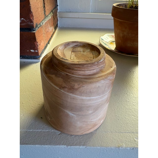 1990s Handmade Italian Terracotta Marbleized Planter by Conley Exclusive, Florence Italy For Sale - Image 9 of 10