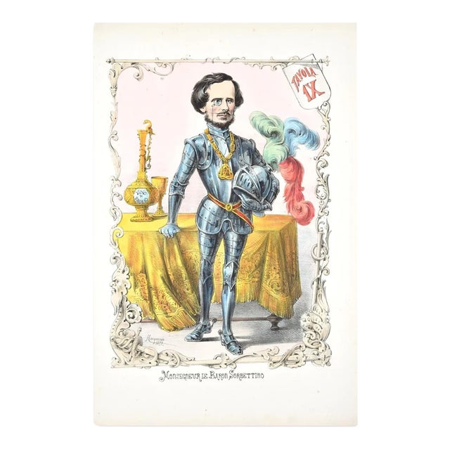 Monsegneur Le Baron Sorbettino - Lithograph by A. Maganaro - 1872 1872 For Sale