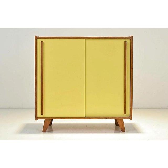Small Yellow Pavatex Sideboard attributed to Stella Möbel, Switzerland, 1950s For Sale - Image 4 of 13