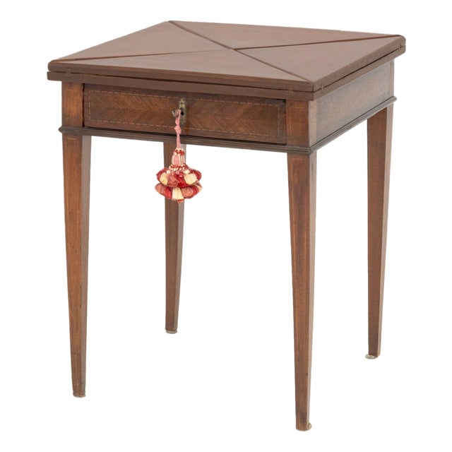 Edwardian Style Folding Envelope Game Table For Sale