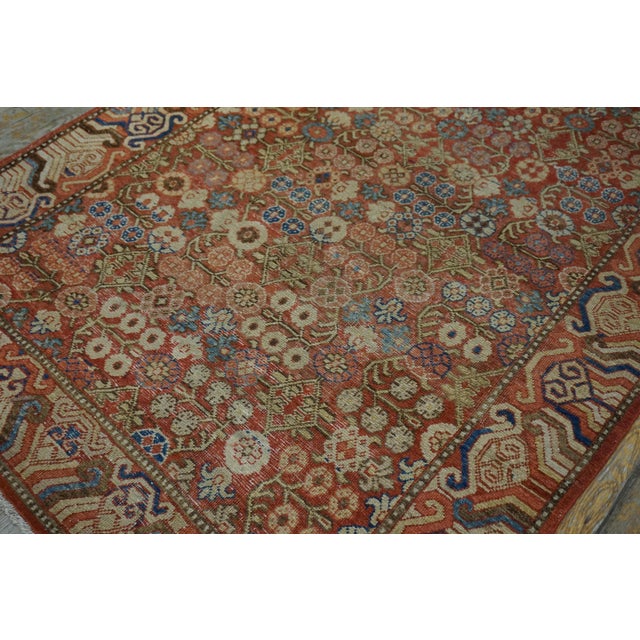 Textile 1800s Red Antique Central Asian Khotan East Turkestan Hallway Runner Rug For Sale - Image 7 of 13