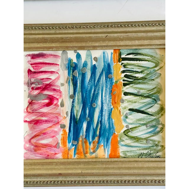 Sculpture Materials Abstract Mini Mixed Media Painting Signed For Sale - Image 7 of 10