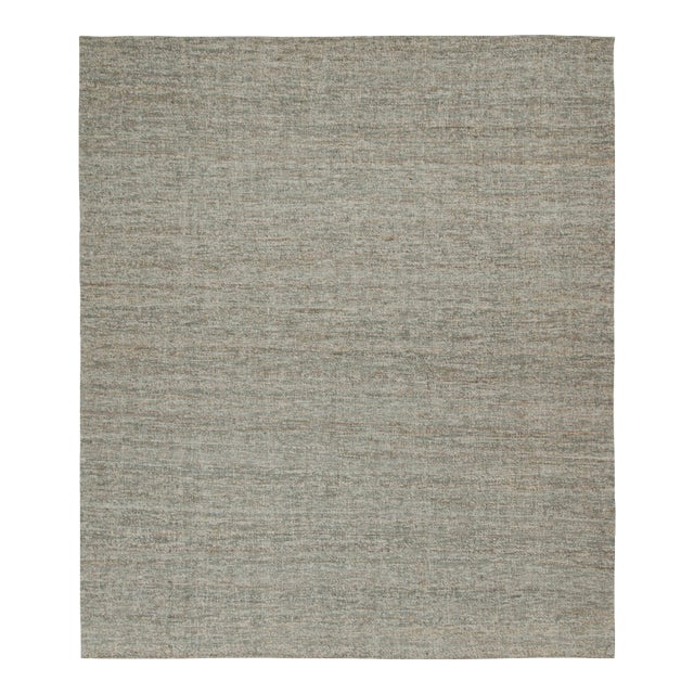 2010s Rug & Kilim’s Contemporary Kilim Rug in Gray & White For Sale