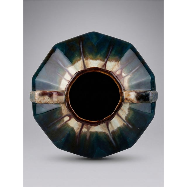 Art Deco Glazed Ceramic Vase by Thulin, Belgium, 1930s For Sale - Image 4 of 11