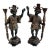 Mid-20th C Venetian-Style Moorish Figural Bronze Candlesticks - A Pair For Sale