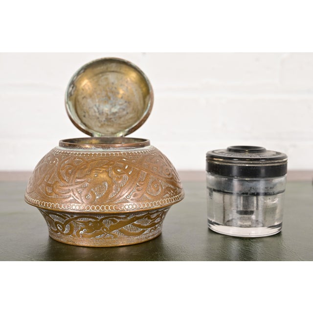 Bronze Marshall Field & Co. Antique Viking Bronze Inkwell, Circa 1910 For Sale - Image 8 of 13