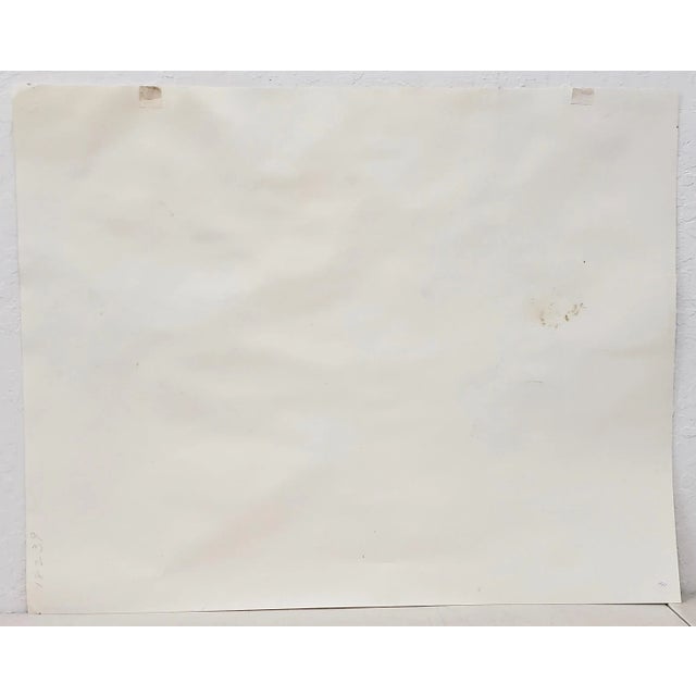 Paint Figures at an Early 20th Century Carnival Original Watercolor by Vaughn C.1976 For Sale - Image 7 of 8