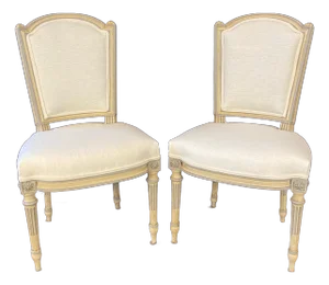 19th Century Side Chairs From Rare Salon Suite -a Pair