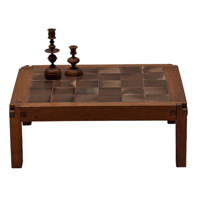 Vintage Model T18 Coffee Table by Pierre Chapo, 1960s For Sale