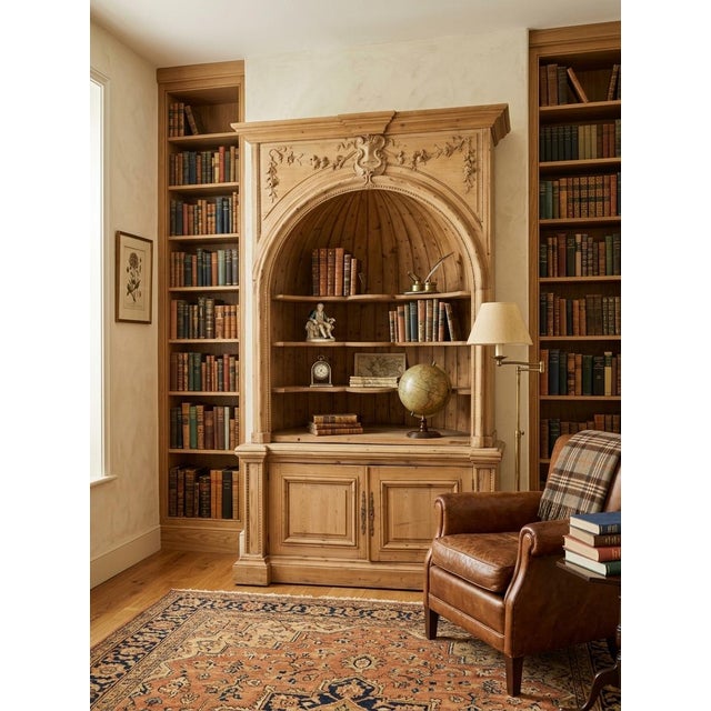 Tan Late 19th Century Pine Barrel-Back Corner Cupboard For Sale - Image 8 of 8