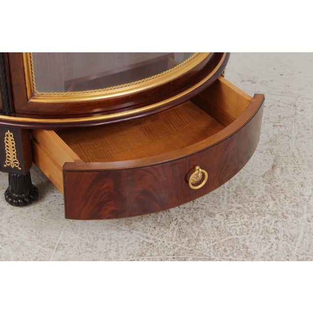 Brown Mobili Colombo Mahogany Neoclassical Vitrine Display Cabinet For Sale - Image 8 of 18
