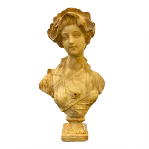 Adolfo Cipriani Alabaster Bust of a Young Woman Sculpture, Signed
