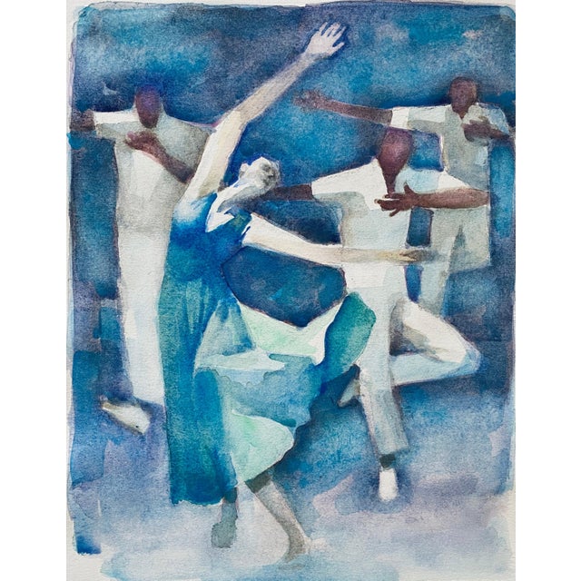 Moses Bagel BahelferPolish French Judaica Watercolor Gouache Painting Original Bauhaus Yiddish Art For Sale - Image 4 of 5