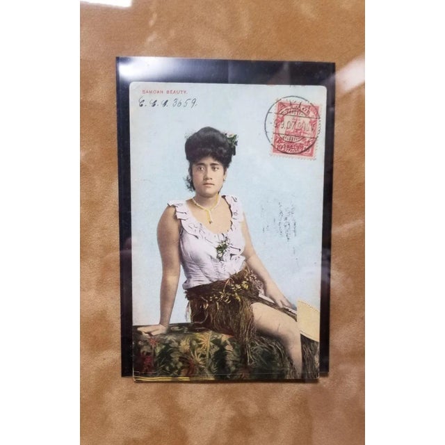 Mid-Century Modern Framed Set of Samoan Island Vintage Postcards For Sale - Image 3 of 8