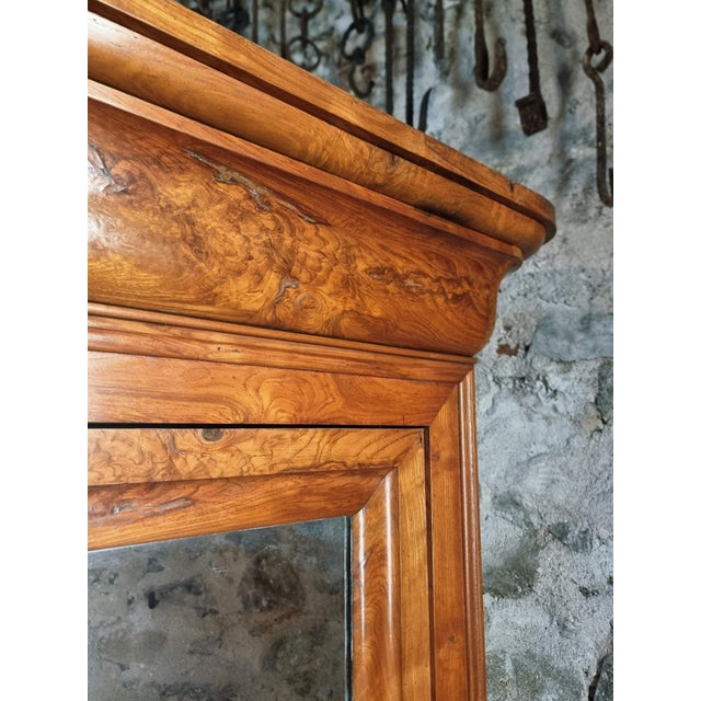 Antique French Louis Philippe Wardrobe in Elm and Oak, 1800s For Sale - Image 14 of 16