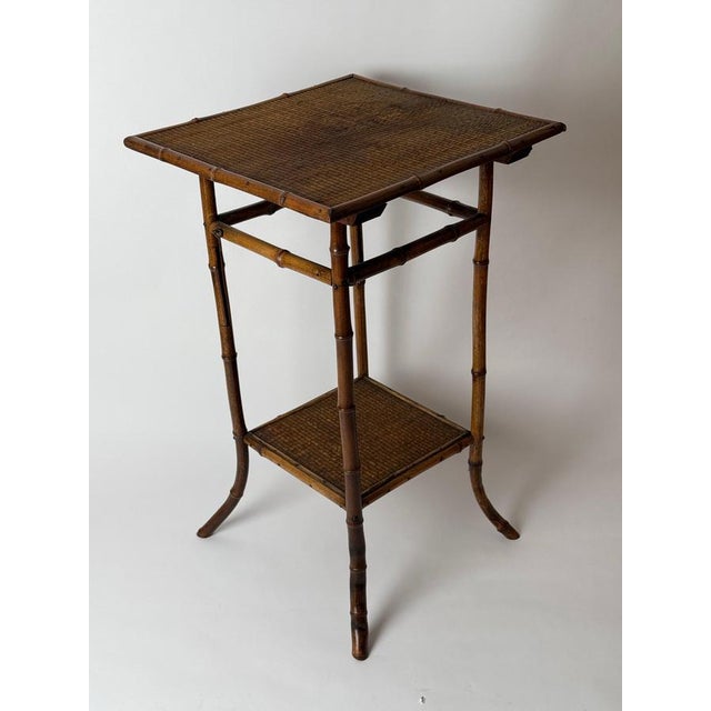 Art Nouveau Side Table in Bamboo, 1890s For Sale - Image 5 of 18