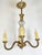 Mid 20th Century Antique French Art Deco Cut Glass & Brass Chandelier For Sale - Image 5 of 11