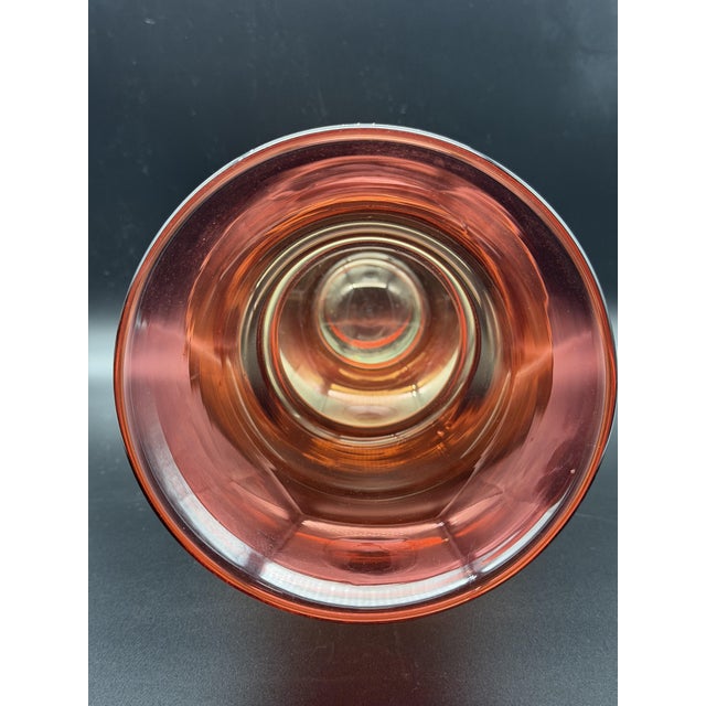 Glass Amberina-Style Blown Glass Vase from the 1960s, 1950s For Sale - Image 7 of 10