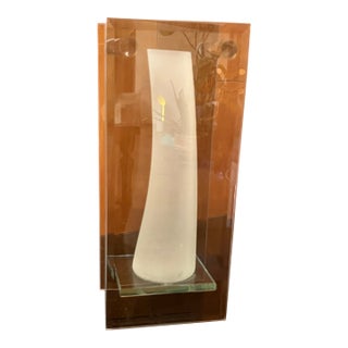 Italian Modernist Architectural Glass Bud Vase For Sale