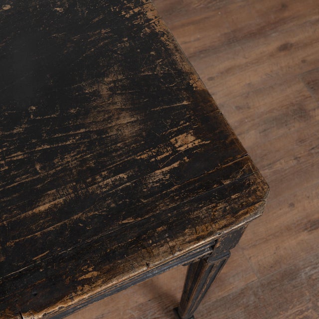19th Century Swedish Black Painted Pine Side Table For Sale - Image 10 of 18