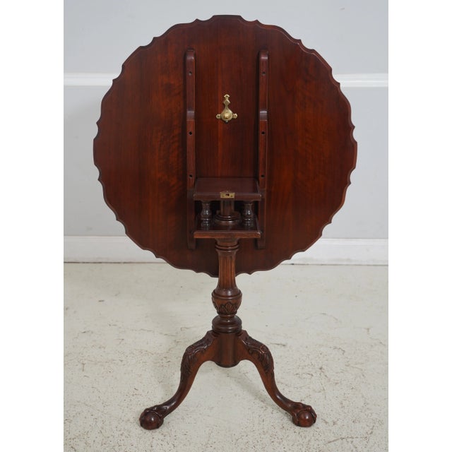 Gorgeous Chippendale Ball & Claw Mahogany Tilt Top Table For Sale - Image 12 of 12