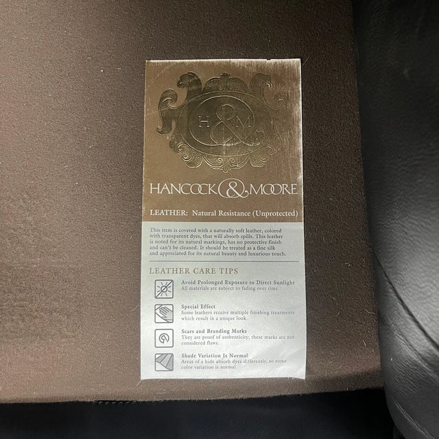 Hancock & Moore Leather Sofa For Sale - Image 9 of 9