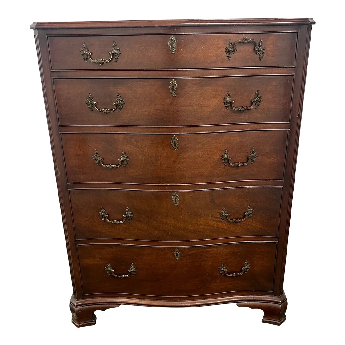 1960s"The Williamsburg Galleries" Mahogany Tall Dresser | Chairish