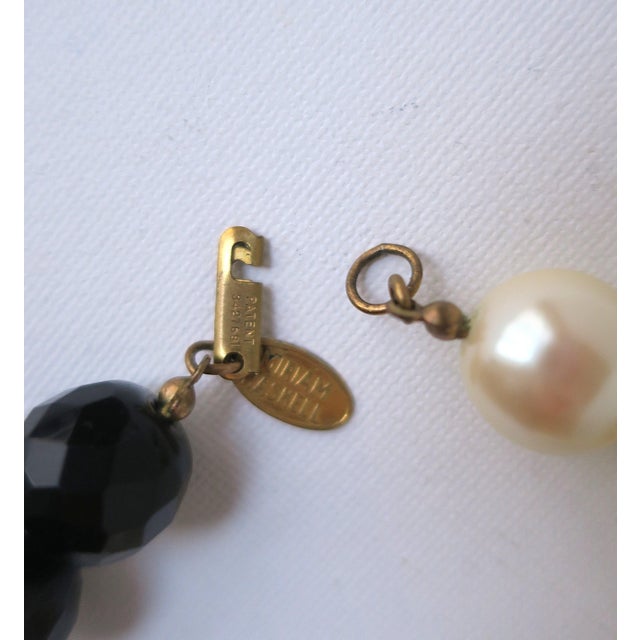 Black and White Faux-Pearl Bead Collar Necklace by Miriam Haskell, Circa 1970s For Sale - Image 15 of 16