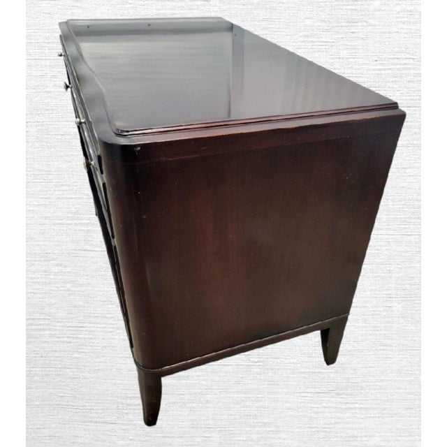 1990s Vintage Mahogany Barbara Barry for Baker Oversized One Drawer Commode Night Stand For Sale - Image 5 of 15