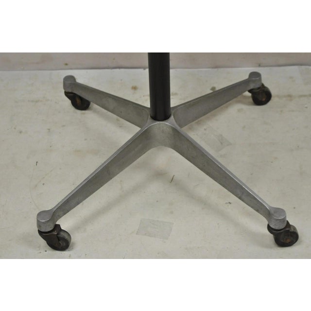Metal Vintage Herman Miller Eames Mid Century Modern Rolling Contract Base Side Table For Sale - Image 7 of 10