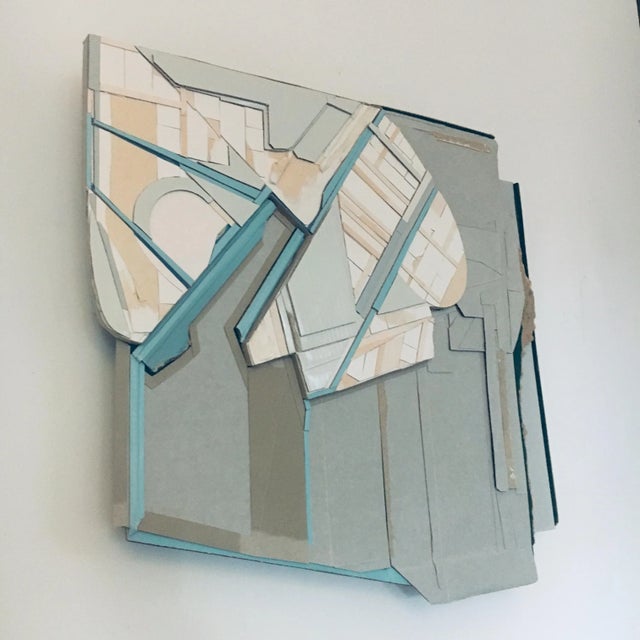 Mid-Century Modern Ryan Sarah Murphy Art Collage Signed 'Cell of Space' Mixed Media Assemblage For Sale - Image 3 of 10