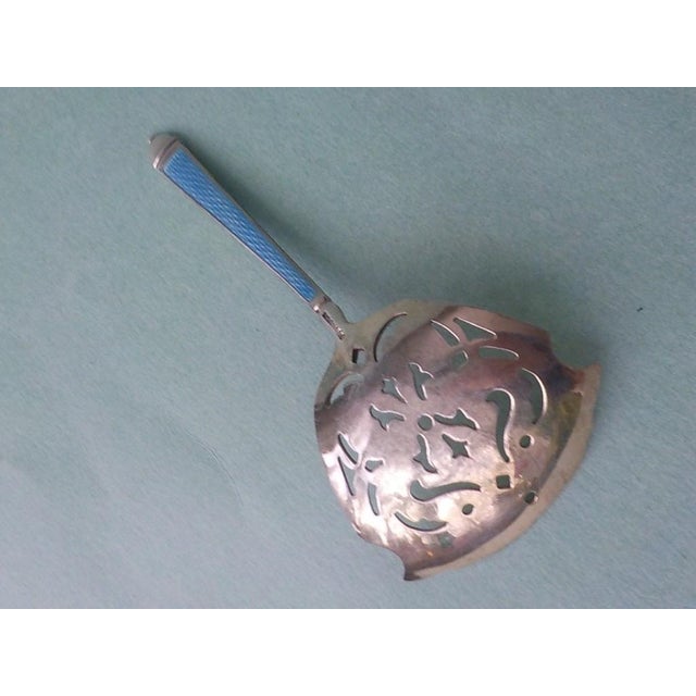 1920s 1920s Watson & Co. Sterling Silver & Blue Guilloche Enamel For Sale - Image 5 of 5